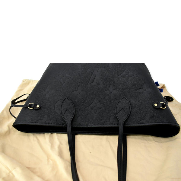 LOUIS VUITTON Neverfull MM Monogram Empreinte Tote Bag Black