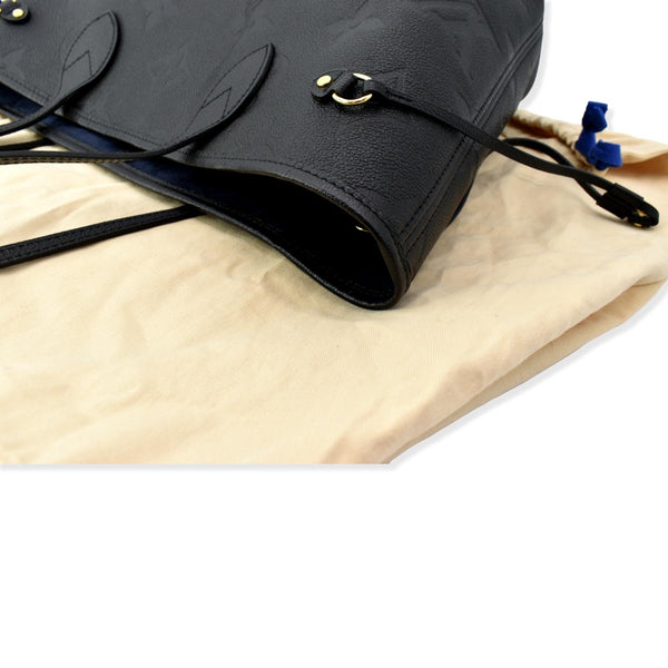 LOUIS VUITTON Neverfull MM Monogram Empreinte Tote Bag Black