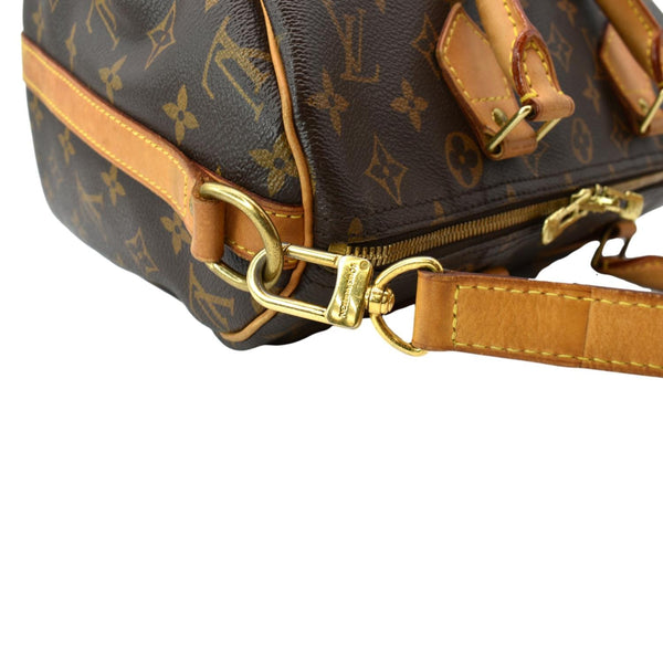 LOUIS VUITTON Speedy 30 Bandouliere Monogram Canvas Shoulder Bag Brown