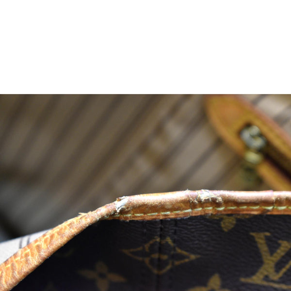 LOUIS VUITTON Neverfull MM Monogram Canvas Tote Bag Brown