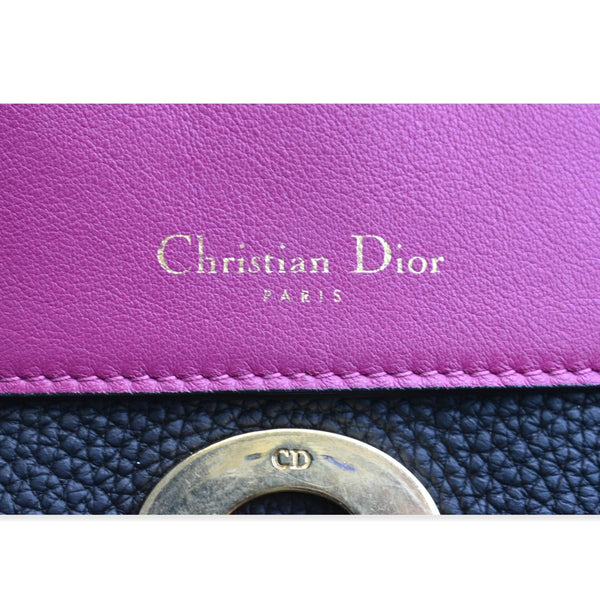 CHRISTIAN DIOR Be Dior Small Leather Flap Shoulder Bag Black