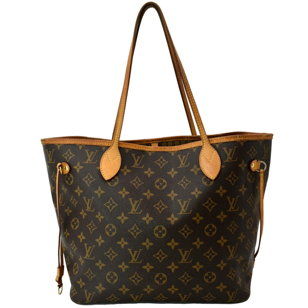 LOUIS VUITTON Neverfull MM Monogram Canvas Tote Bag Brown