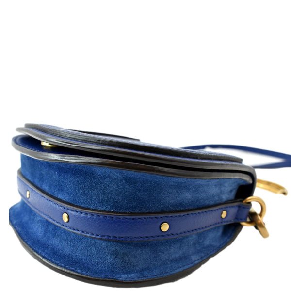 Chloe Nile Bracelet Leather Crossbody Bag Blue - Shop Now