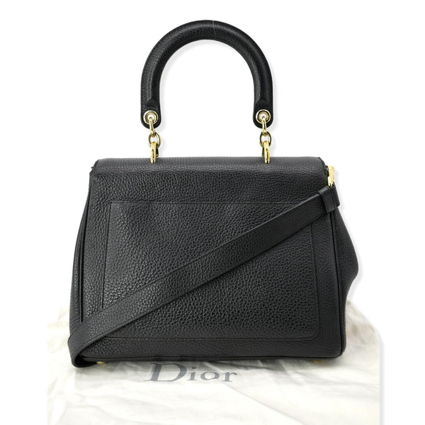 CHRISTIAN DIOR Be Dior Small Leather Flap Shoulder Bag Black