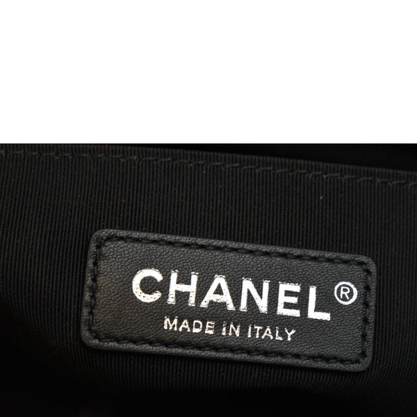CHANEL Medium Boy Flap Leather Shoulder Bag Black