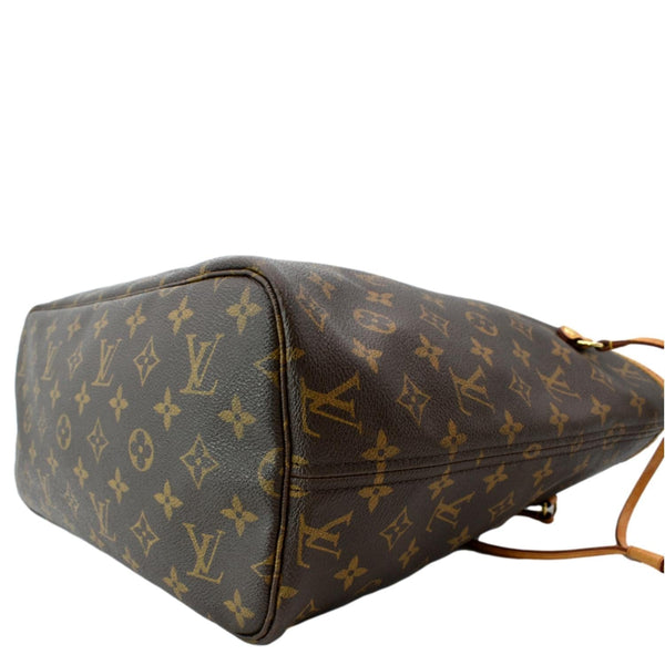 LOUIS VUITTON Neverfull MM Monogram Canvas Tote Bag Brown