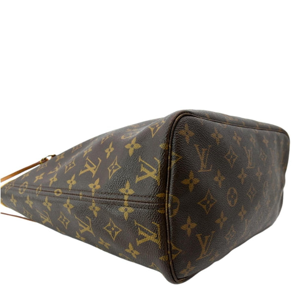 LOUIS VUITTON Neverfull MM Monogram Canvas Tote Bag Brown