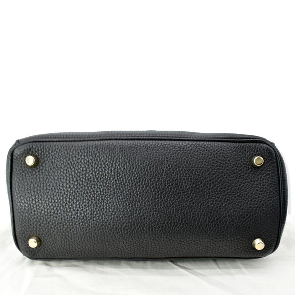 CHRISTIAN DIOR Be Dior Small Leather Flap Shoulder Bag Black