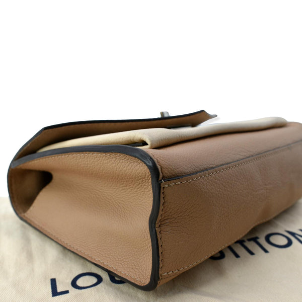 LOUIS VUITTON Mylockme Chain Calf Leather Chain Shoulder Bag Taupe