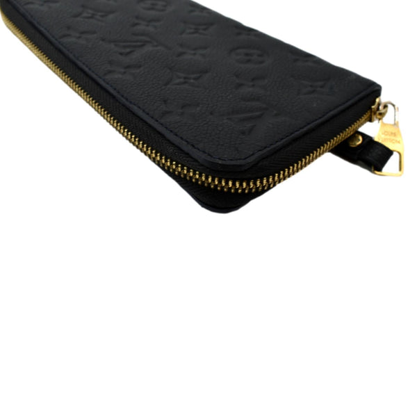 LOUIS VUITTON Monogram Empreinte Leather Zippy Wallet Black