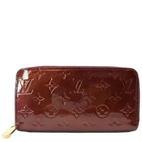 LOUIS VUITTON Monogram Vernis Zippy Wallet Amarante