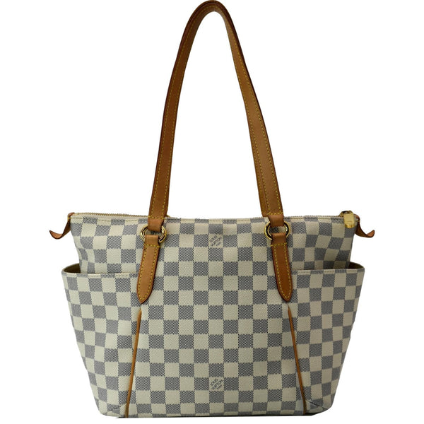 LOUIS VUITTON Totally PM Damier Azur Shoulder Bag White