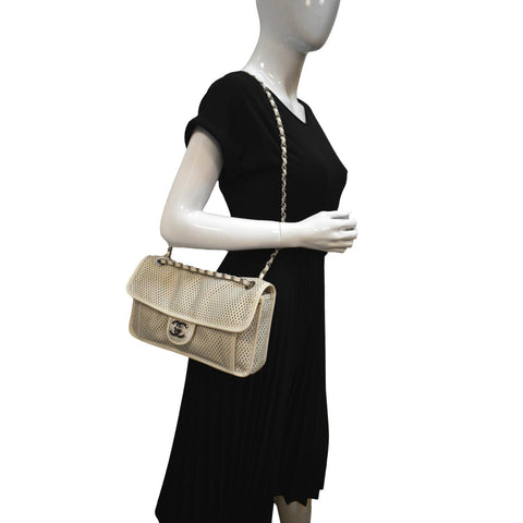 Chanel Up in the Air Classic Flap Perforated Calfskin Bag