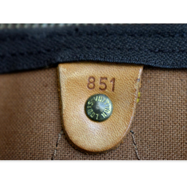 LOUIS VUITTON Speedy 30 Monogram Canvas Satchel Bag Brown