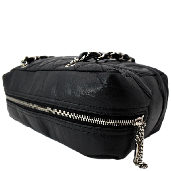 Chanel Vintage Leather Chain Shoulder Bag Black - Shop Now