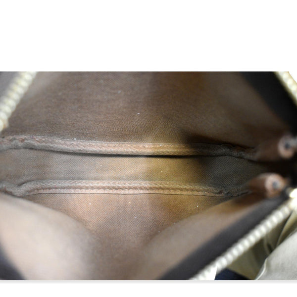 LOUIS VUITTON Mini Pochette Monogram Canvas Accessories Pouch Brown