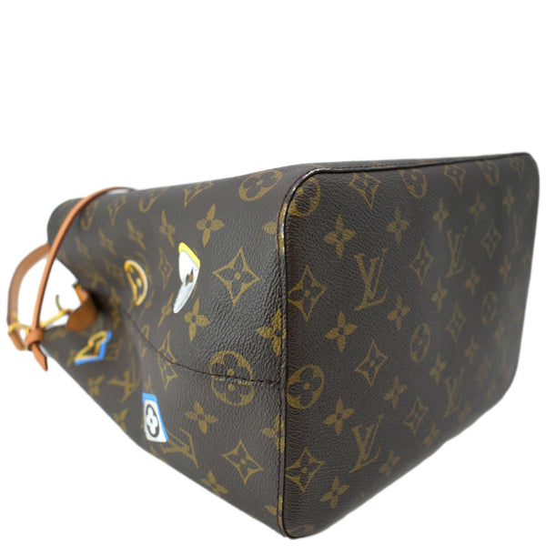 LOUIS VUITTON Love Lock NeoNoe Monogram Canvas Shoulder Bag Brown