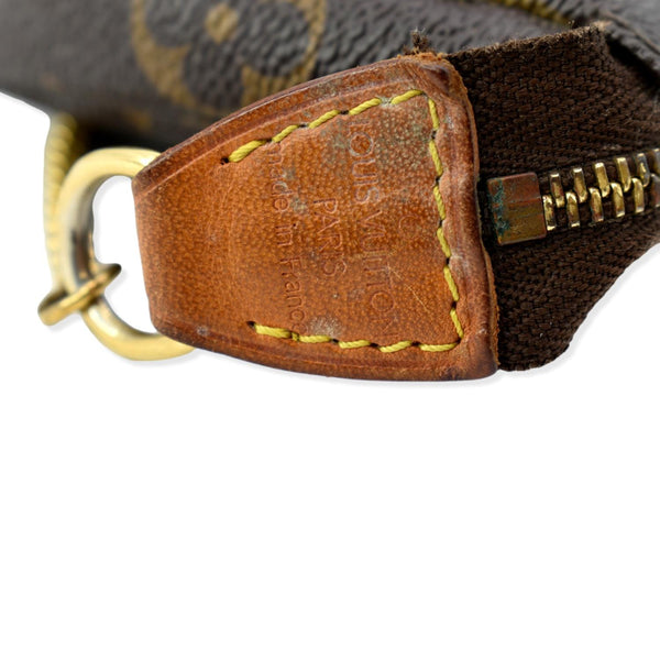 LOUIS VUITTON Mini Pochette Monogram Canvas Accessories Pouch Brown