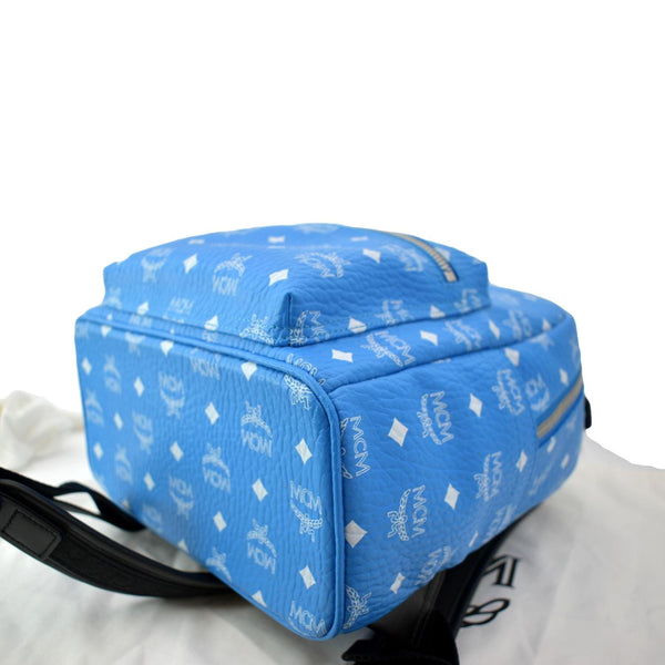 MCM Stark Classic Visetos Canvas Backpack Light Blue-DDH
