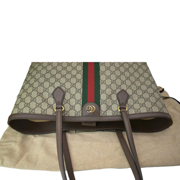 GUCCI Ophidia Medium GG Supreme Canvas Tote Bag Beige 631685