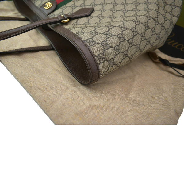 GUCCI Ophidia Medium GG Supreme Canvas Tote Bag Beige 631685