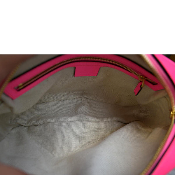 GUCCI Flora Canvas Tote Shoulder Bag Pink 550147