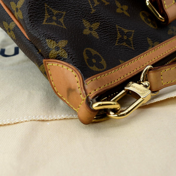 LOUIS VUITTON Palermo PM Monogram Canvas Shoulder Bag Brown