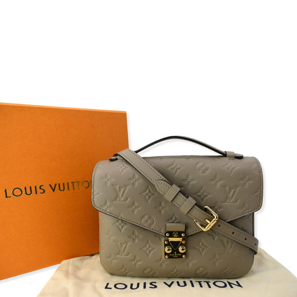 LOUIS VUITTON Metis Pochette Empreinte Leather Crossbody Bag Taupe