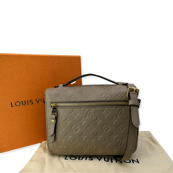 LOUIS VUITTON Metis Pochette Empreinte Leather Crossbody Bag Taupe