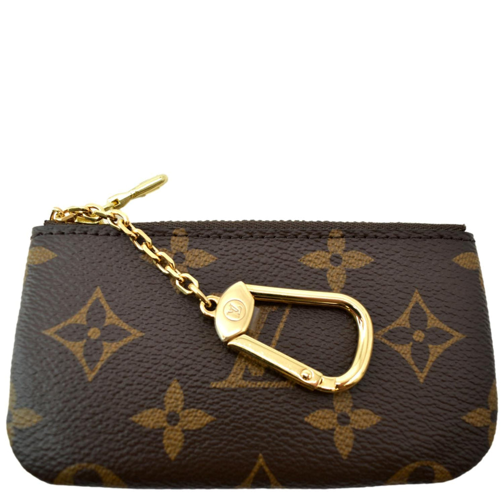 Louis Vuitton Pochette Kle Monogram Multicolor Gold Bracket Key Chain Coin  Case
