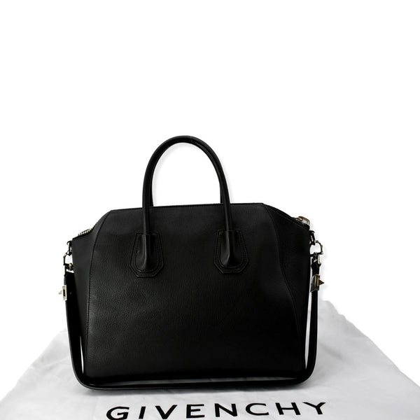 GIVENCHY Antigona Medium Goatskin Leather Shoulder Bag Black