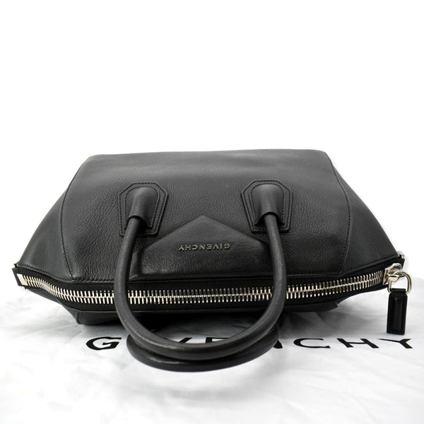 GIVENCHY Antigona Medium Goatskin Leather Shoulder Bag Black