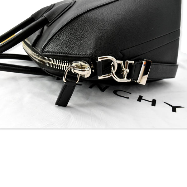 GIVENCHY Antigona Medium Goatskin Leather Shoulder Bag Black