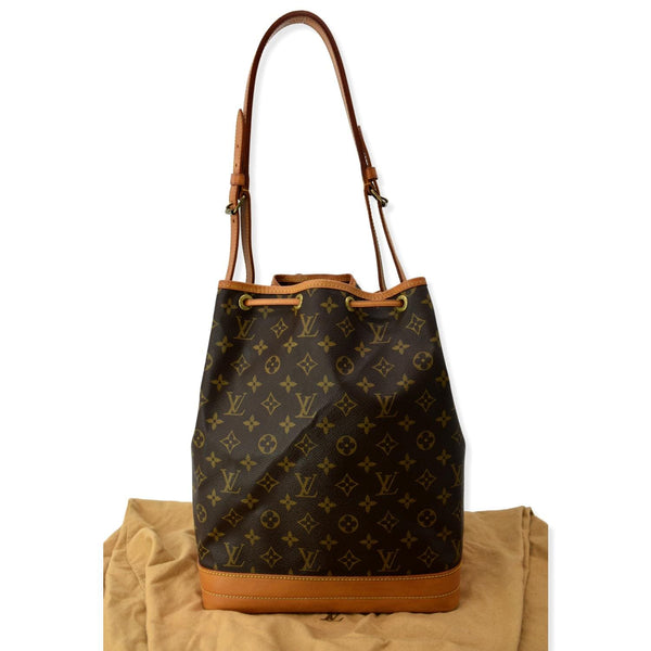 LOUIS VUITTON Large Noe Monogram Canvas Shoulder Bag Brown