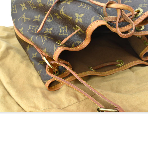 LOUIS VUITTON Large Noe Monogram Canvas Shoulder Bag Brown