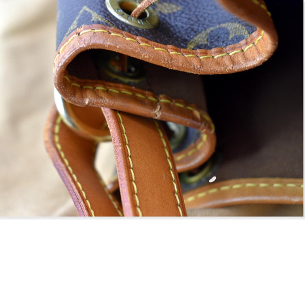 LOUIS VUITTON Large Noe Monogram Canvas Shoulder Bag Brown