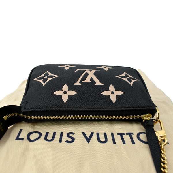 LOUIS VUITTON Mini Pochette Bicolor Monogram Empreinte Accessories Pouch Black - Hot Deals