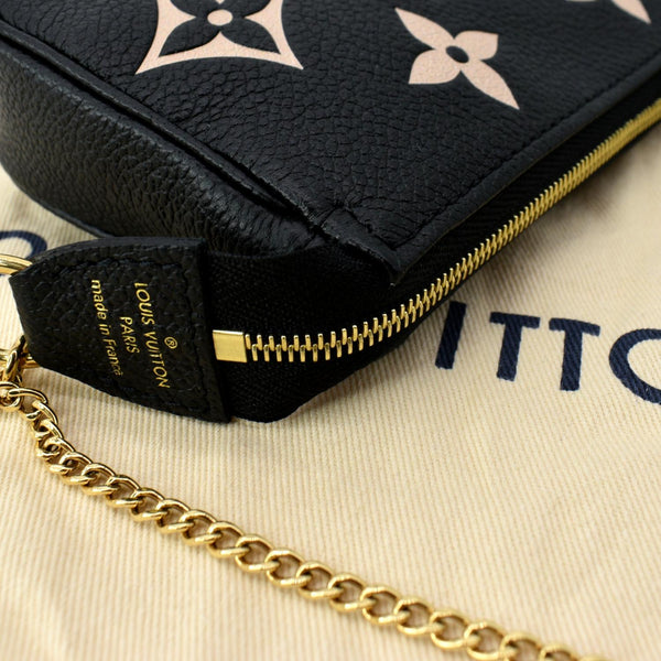LOUIS VUITTON Mini Pochette Bicolor Monogram Empreinte Accessories Pouch Black - Hot Deals