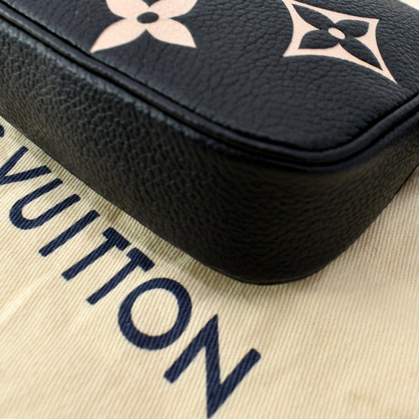 LOUIS VUITTON Mini Pochette Bicolor Monogram Empreinte Accessories Pouch Black - Hot Deals