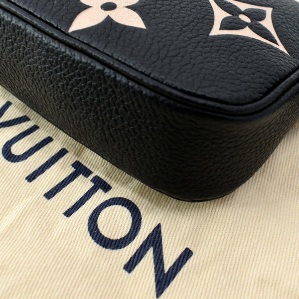 LOUIS VUITTON Mini Pochette Bicolor Monogram Empreinte Accessories Pouch Black - Hot Deals