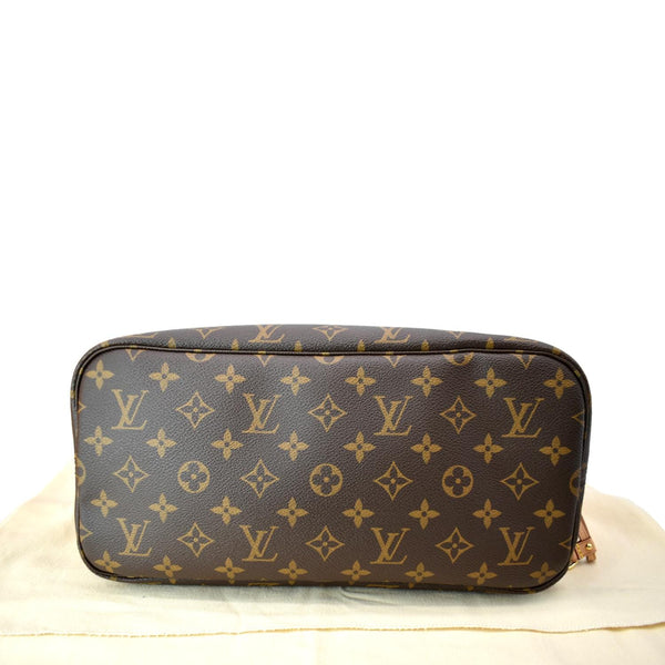 LOUIS VUITTON Neverfull MM Monogram Canvas Tote Bag Brown