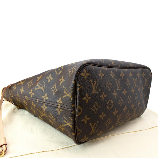 LOUIS VUITTON Neverfull MM Monogram Canvas Tote Bag Brown