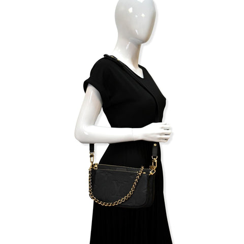 Louis Vuitton Multi Pochette Empreinte Leather Shoulder Bag