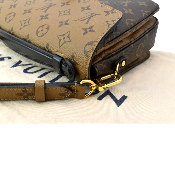 LOUIS VUITTON Metis Pochette Reverse Monogram Canvas Crossbody Bag Brown