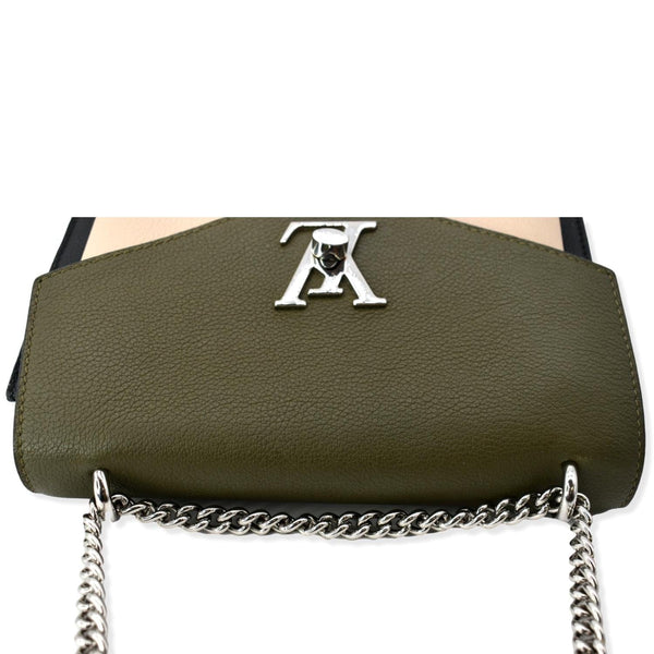 LOUIS VUITTON Mylockme Chain Calf Leather Chain Shoulder Bag Green - New Year Deals