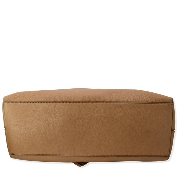 GUCCI Soho Pebbled Leather Chain Shoulder Bag 308982 Beige