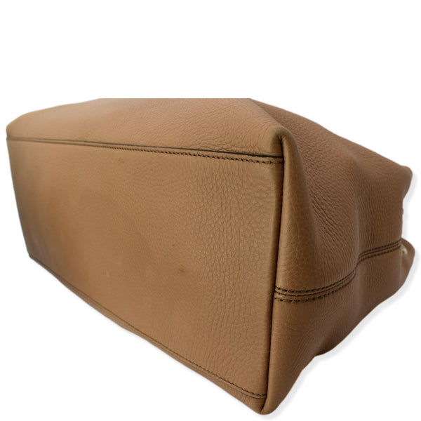 GUCCI Soho Pebbled Leather Chain Shoulder Bag 308982 Beige