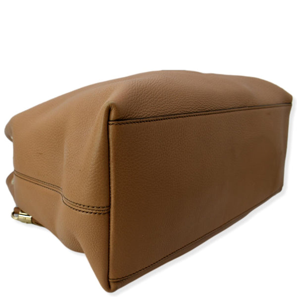 GUCCI Soho Pebbled Leather Chain Shoulder Bag 308982 Beige