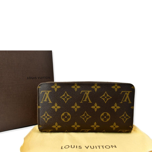 LOUIS VUITTON Monogram Canvas Zippy Long Wallet Brown