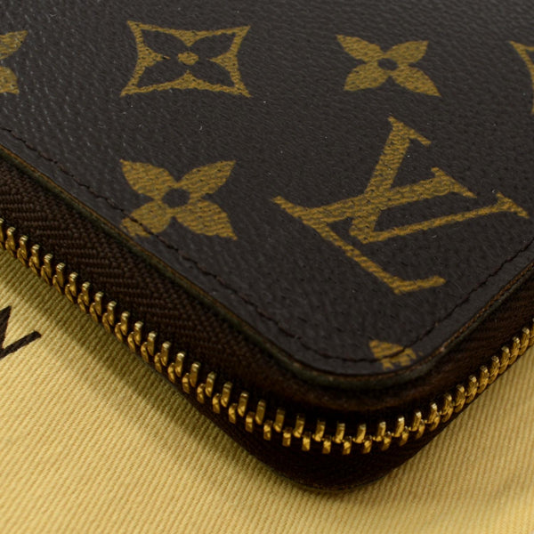 LOUIS VUITTON Monogram Canvas Zippy Long Wallet Brown